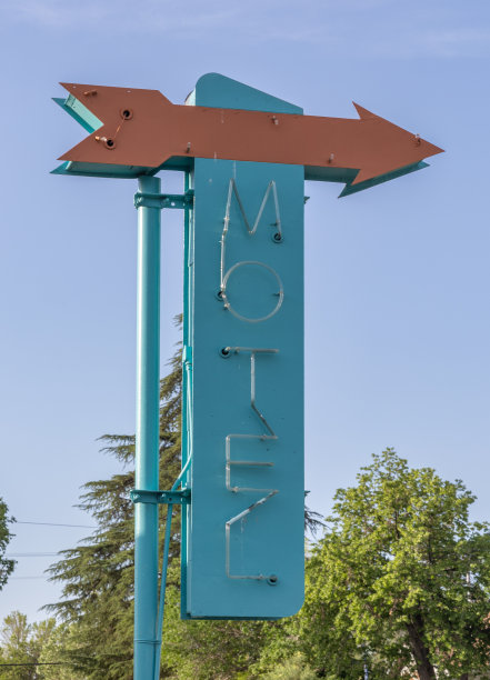 老式汽车旅馆标志图片下载