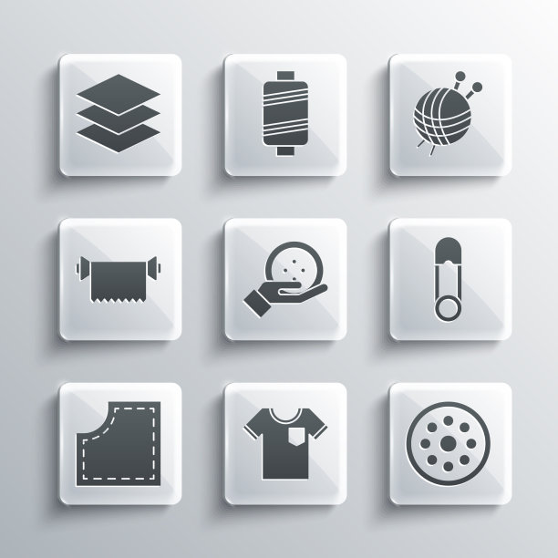 设置t恤缝制钮扣安全别针图案图片下载