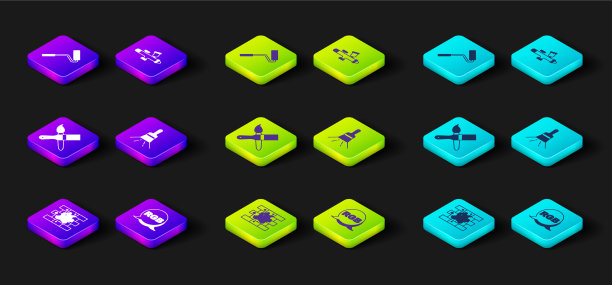 设置粉刷房子的RGB刷和喷枪图片下载