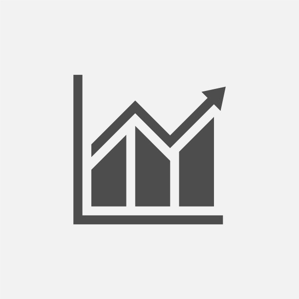白色背景上的图表图标图片下载