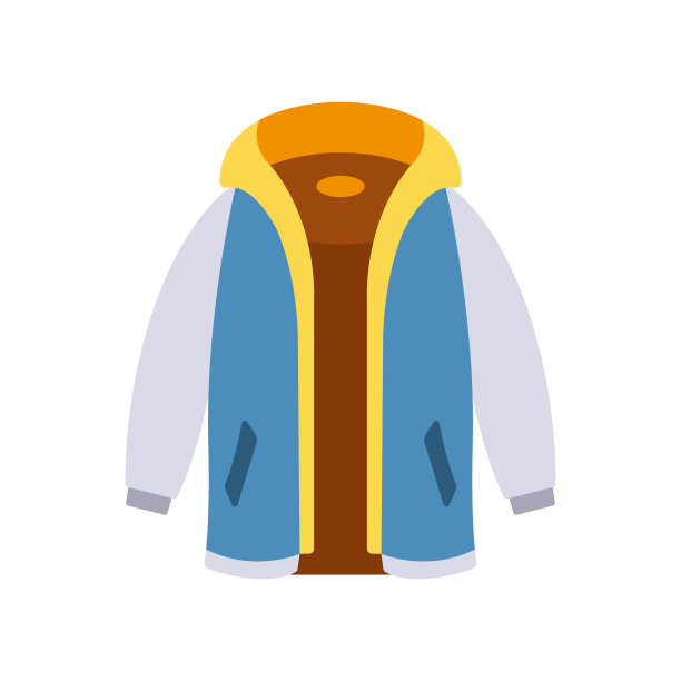 男人或女人的保暖衣服。冬季现代男士休闲装系列。矢量平面插图。时尚款式大衣。寒冷季节的服装。衣柜图形元素图片下载