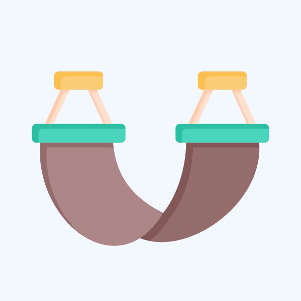 图标吊床。与露营符号有关。平的风格。简单的设计可编辑。简单的说明图片下载