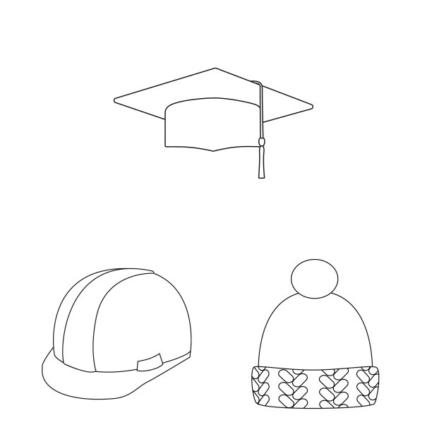 设计帽子和贴面标志套图片下载