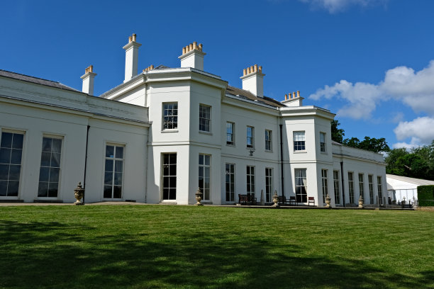 公共Hylands公园与格鲁吉亚，摄政时期的别墅，公馆或庄严的房子，埃塞克斯图片下载