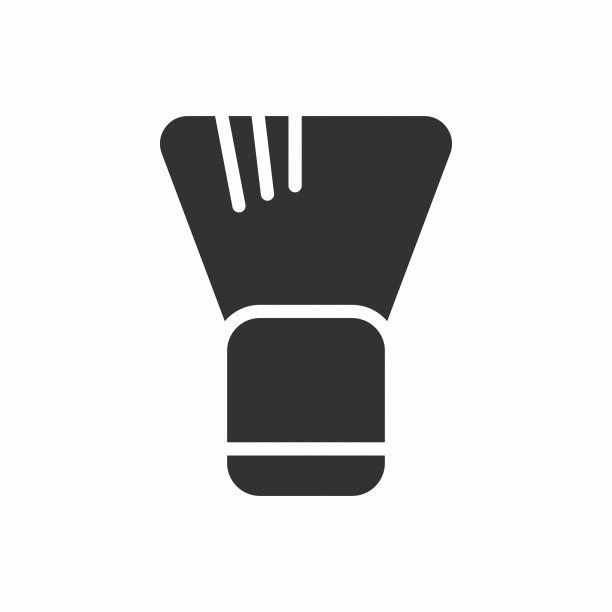 剃须刷Glyph矢量图标设计图片下载