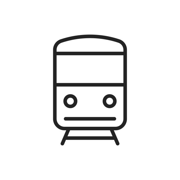 火车飞机的线性风格交通网络图标图片下载