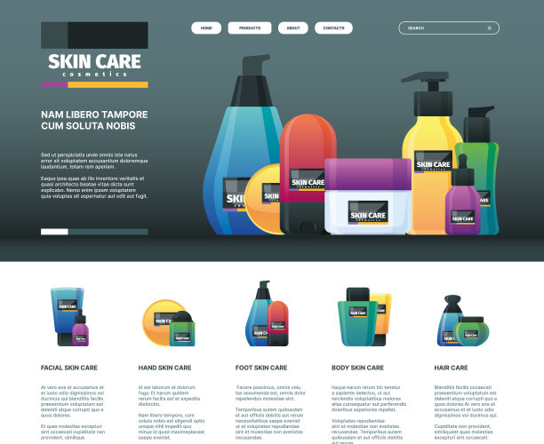 化妆品落地护肤健康产品为图片下载