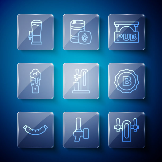 集线香肠啤酒龙头街招牌用图片下载