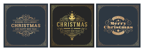 圣诞广场横幅复古排版图片下载