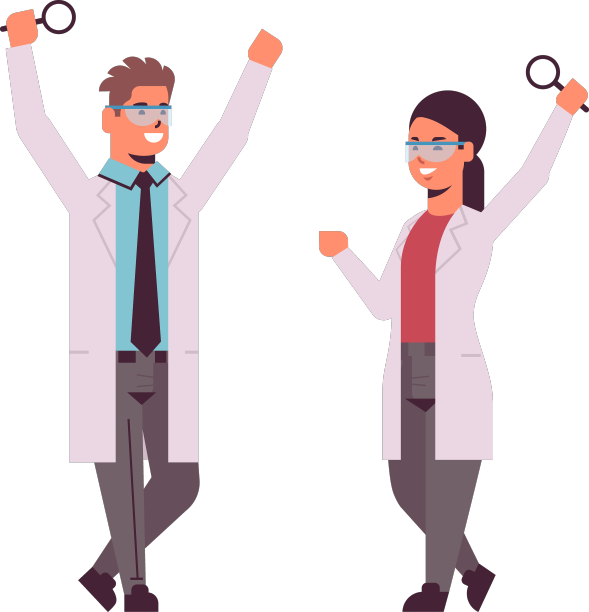 科学家们把举手和放大相结合图片下载