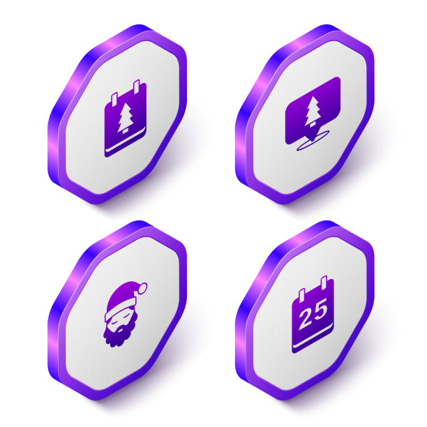 设置等距圣诞日历树圣诞老人图片下载