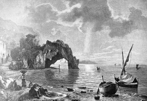 卡普里岛的日落图片下载