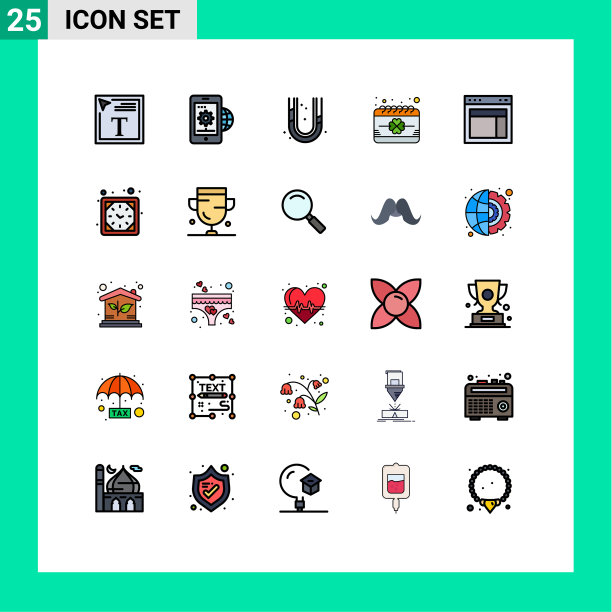 设置25个商业填充线平色包装图片下载