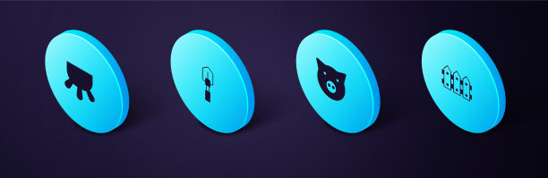 设置等距花园围栏木猪铲和图片下载