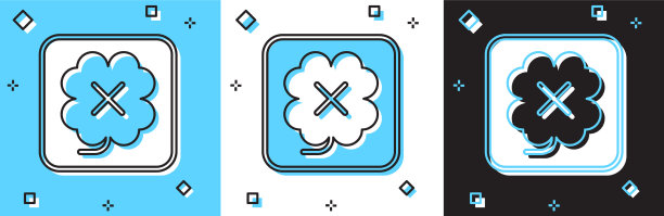 带三叶草符号的赌场老虎机图标图片下载