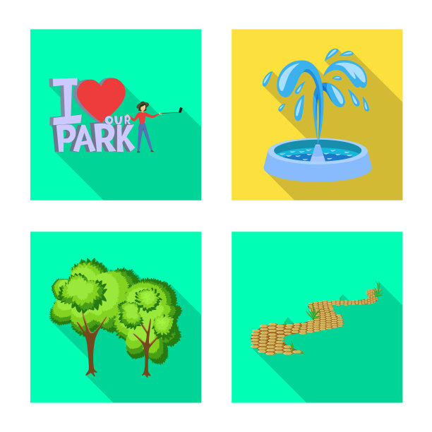 设计城市和街道标志集图片下载