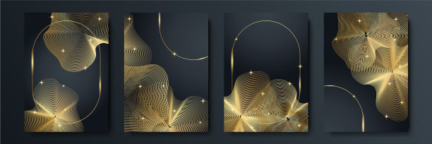 现代黑色条纹封面设计集豪华图片下载