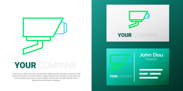 线路安全摄像头图标隔离在白色图片下载