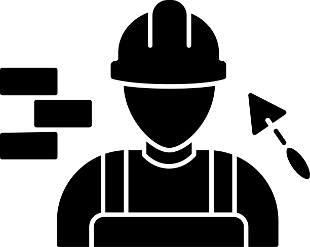 建筑工人字形图标图片下载
