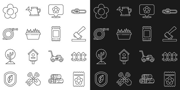 设置线包满种子的植物花园围栏图片下载