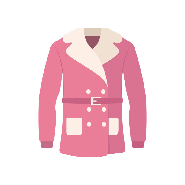 男人或女人的保暖衣服。冬季现代男士休闲装系列。矢量平面插图。时尚款式大衣。寒冷季节的服装。衣柜图形元素图片下载