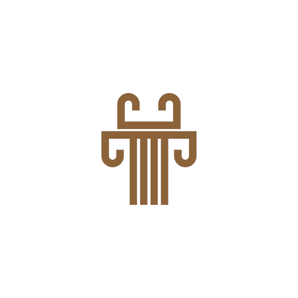 柱子图标logo扁平风格设计模板图片下载