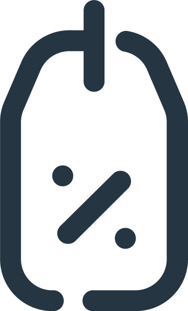 折扣图标孤立的白色背景图片下载