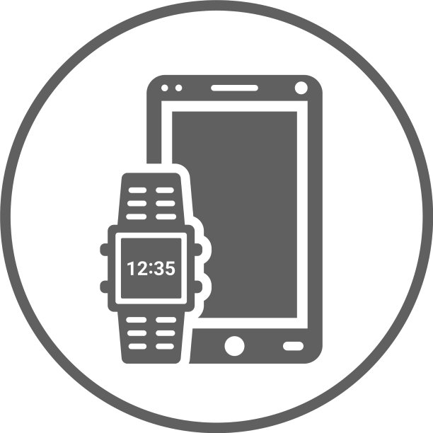 灰色智能手表移动图标图片下载