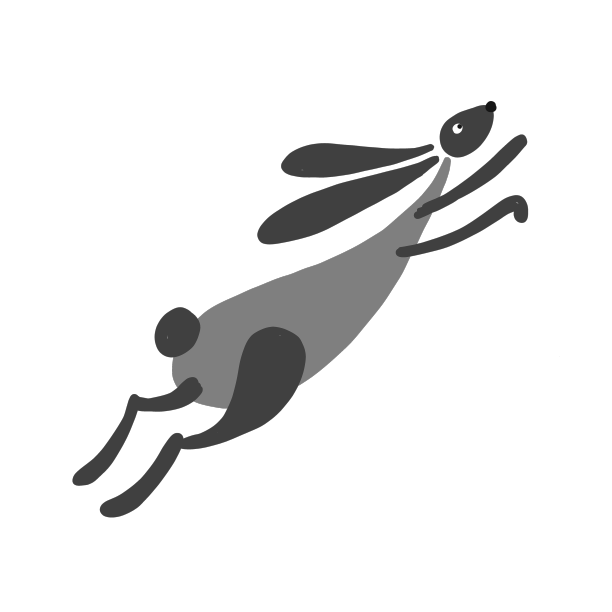 有趣的艺术兔子孤立在白色为您的设计图片下载