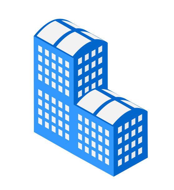 矢量等距城市建筑的现代单体建筑图片下载