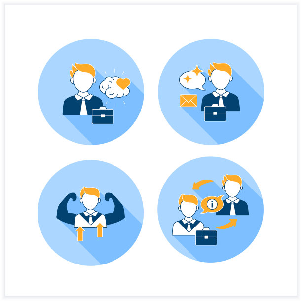 有效的沟通平面图标设置图片下载