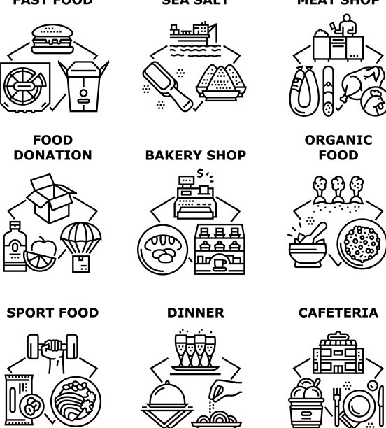 美食自助餐厅图标合集图片下载