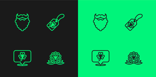 三叶草奖章组合图片下载