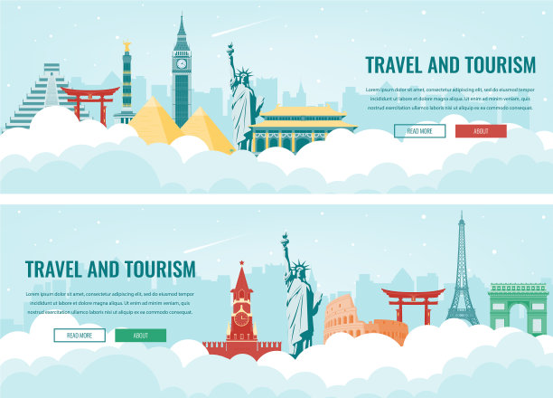 旅游作文与世界著名的地标图片下载