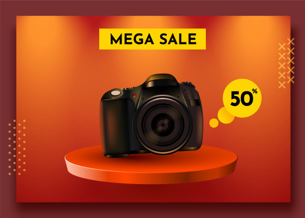 销售社交媒体贴与照片相机模板图片下载