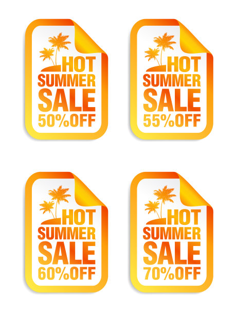 炎炎夏日，橙色贴纸套装热销。五折，五折，六折，七折图片下载