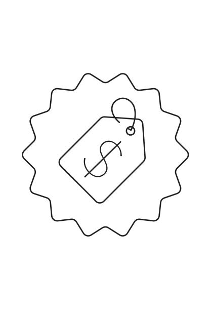 价格标签图标矢量插图单色。图片下载