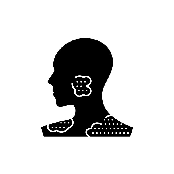 皮肤瘙痒色线图标。人类疾病。图片下载