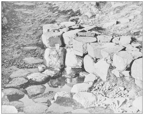 爱尔兰的古董照片:安特里姆郡的巨人井图片下载