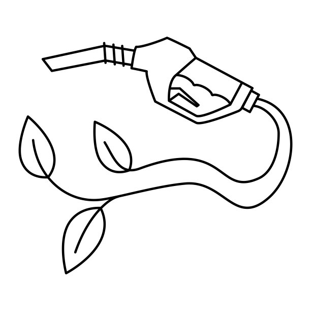 燃料喷嘴图标。生态汽车加油站加油枪。石油燃油泵。泵喷嘴。油滴符号。生态友好型产业，环境和替代能源的象征图片下载