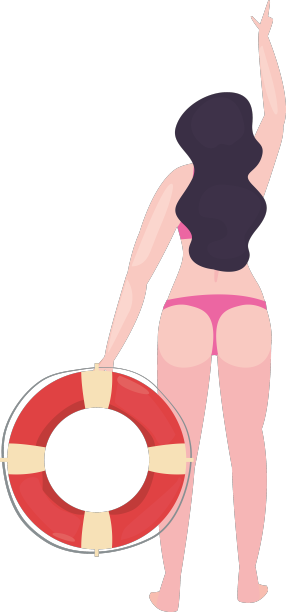 女性夏日假期设计图片下载