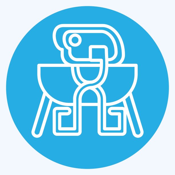 图标钳。与露营符号有关。蓝眼睛的风格。简单的设计可编辑。简单的说明图片下载