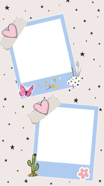 情人节相框模板。宝丽来爱心相框图片下载