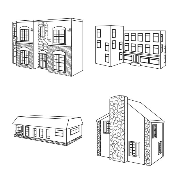 城市和建筑标志合集图片下载