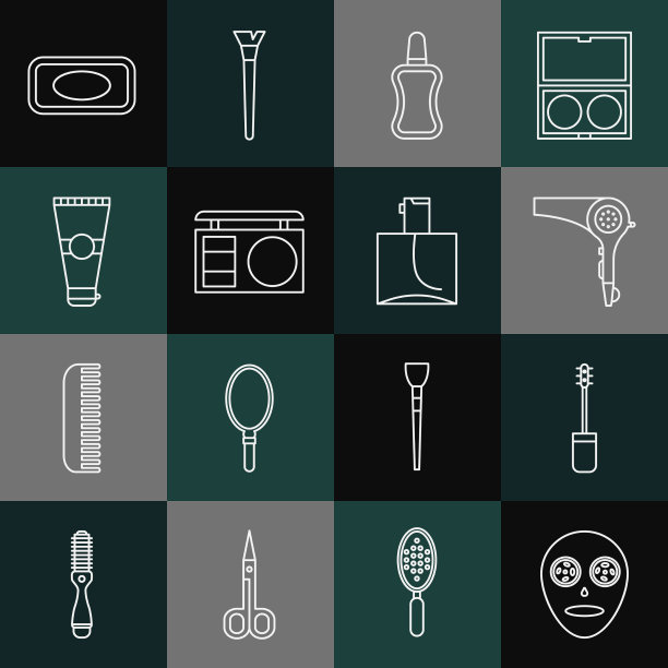 定线面部化妆面膜睫毛膏刷头发图片下载