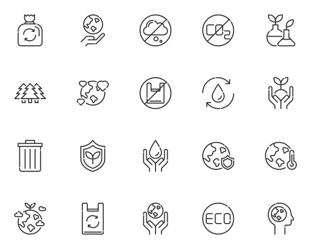 一套生态图标，环保，环保，能源图片下载