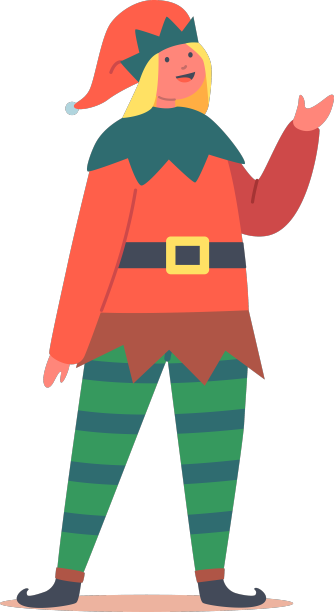 小精灵小女孩穿圣诞精灵装图片下载