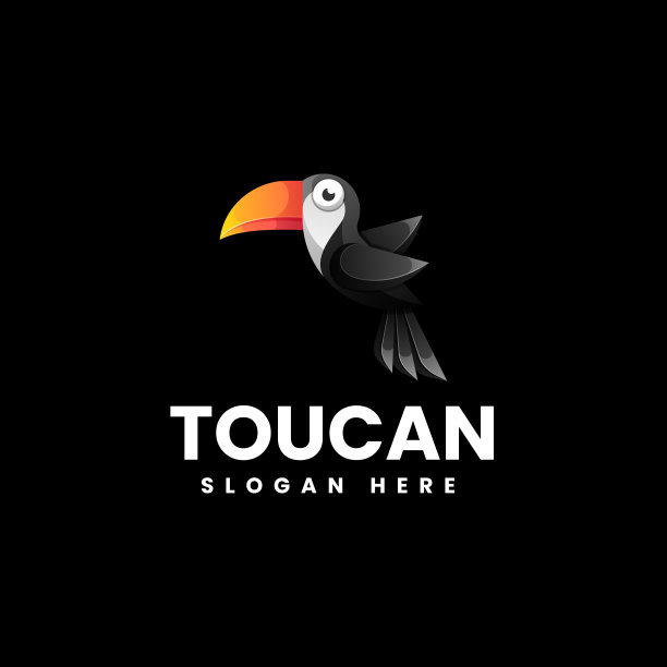 Logo巨嘴鸟渐变彩色风格图片下载