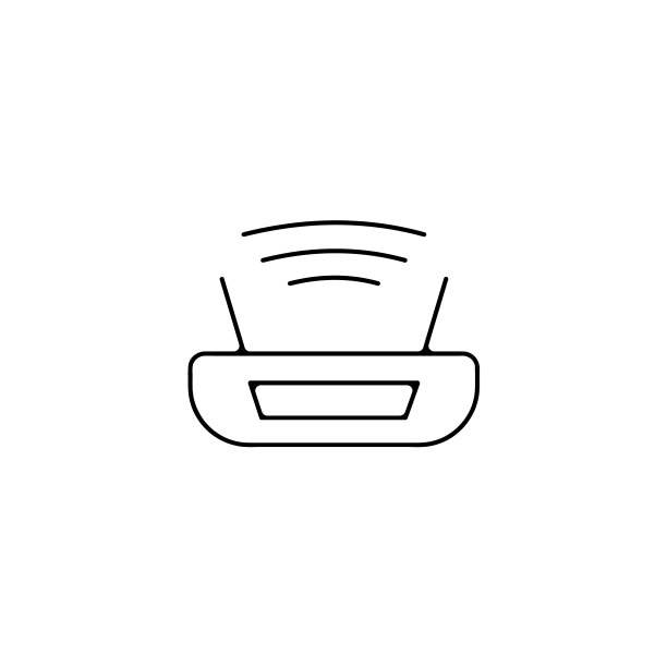 无线路由器细线手持图标图片下载