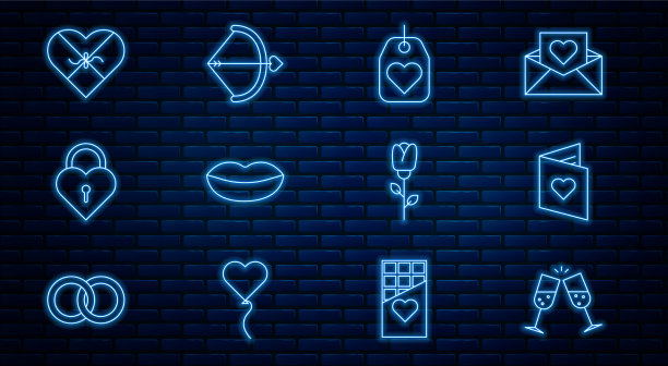 设立线杯香槟情人节传单图片下载